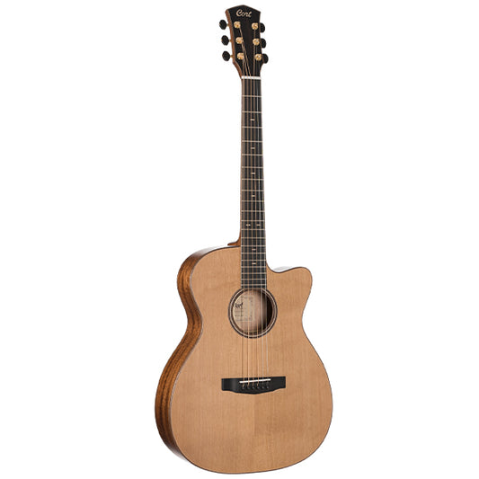 Cort Flow-OC OM Cutaway Solid Red Cedar Top Acoustic Electric Guitar with Bag - Natural Satin (Flow OC)