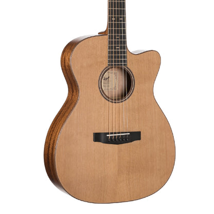 Cort Flow-OC OM Cutaway Solid Red Cedar Top Acoustic Electric Guitar with Bag - Natural Satin (Flow OC)