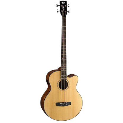 Cort AB850F Jumbo Cutaway Spruce Top Acoustic Bass Guitar with Bag - Natural Glossy (AB850 F)