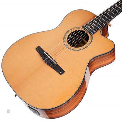 Cort Gold-OC8 Nylon String Solid Engelmann Spruce Top Classical Electric Guitar - Natural Glossy