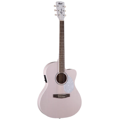 Cort Jade Classic Mahogany Acoustic Guitar With Bag and Pickup - Pastel Pink Open Pore