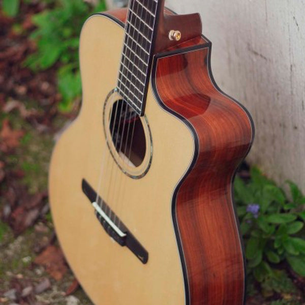 Cort Gold-OC8 Nylon String Solid Engelmann Spruce Top Classical Electric Guitar - Natural Glossy