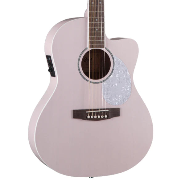 Cort Jade Classic Mahogany Acoustic Guitar With Bag and Pickup - Pastel Pink Open Pore