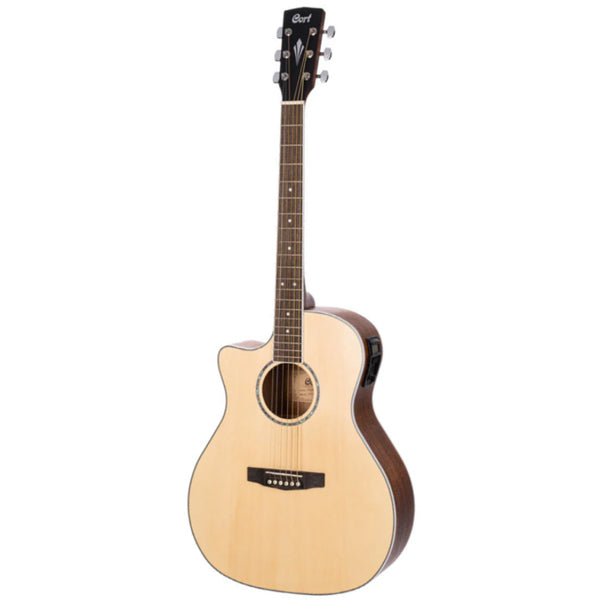 Cort GA-MEDX LH Left Handed Auditorium Spruce Top Acoustic Electric Guitar - Open Pore (GA MEDX)