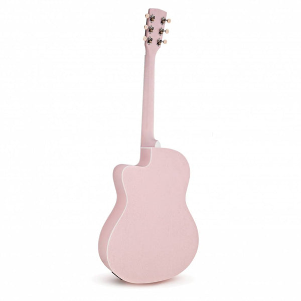 Cort Jade Classic Mahogany Acoustic Guitar With Bag and Pickup - Pastel Pink Open Pore