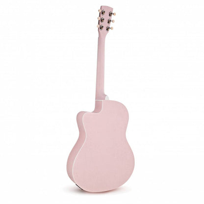 Cort Jade Classic Mahogany Acoustic Guitar With Bag and Pickup - Pastel Pink Open Pore