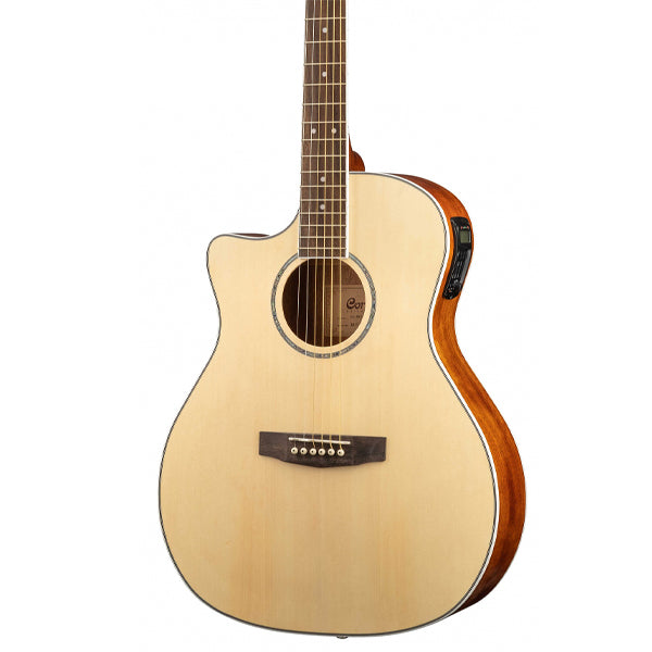 Cort GA-MEDX LH Left Handed Auditorium Spruce Top Acoustic Electric Guitar - Open Pore (GA MEDX)