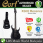 [Discontinued] Cort X500 Menace Mahogany Body Electric Guitar With Bag - Black Satin (X 500 Menace)