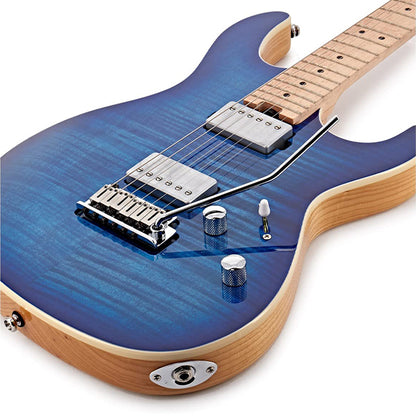 Cort G290 FAT Swamp Ash Body Birdseye Maple Fretboard Electric Guitar With Bag - Bright Blue Burst (G 290 BBB)
