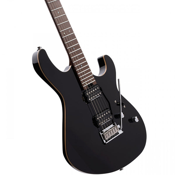 Cort G300 Pro Basswood Body Roasted Maple Fretboard Electric Guitar With Bag - Black (G 300 BK)