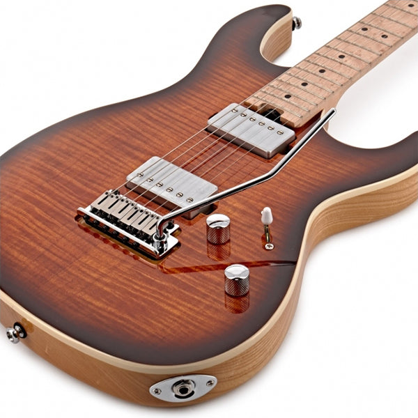 Cort G290 FAT Swamp Ash Body Birdseye Maple Fretboard Electric Guitar With Bag - Antique Violin Burst (G 290 AVB)