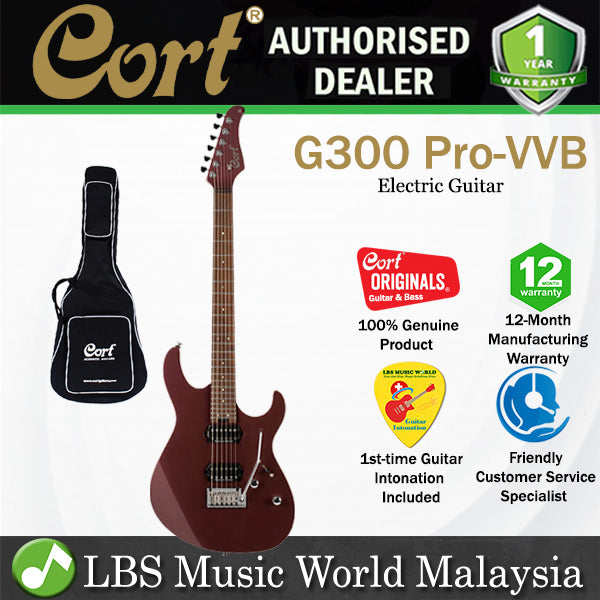 Cort G300 Pro Basswood Body Roasted Maple Fretboard Electric Guitar With Bag - Vivid Burgundy (G 300 VVB)