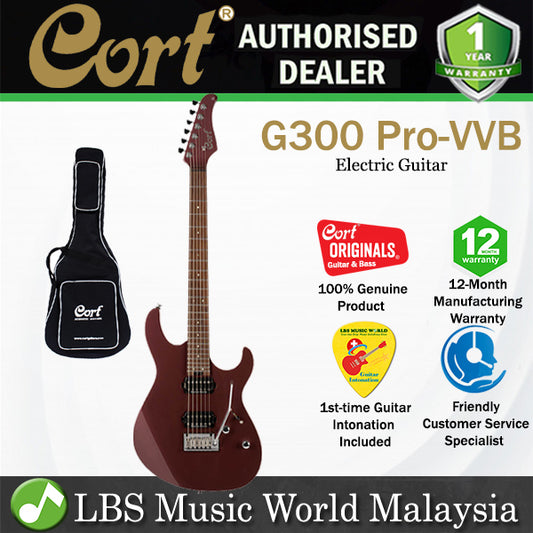 Cort G300 Pro Basswood Body Roasted Maple Fretboard Electric Guitar With Bag - Vivid Burgundy (G 300 VVB)