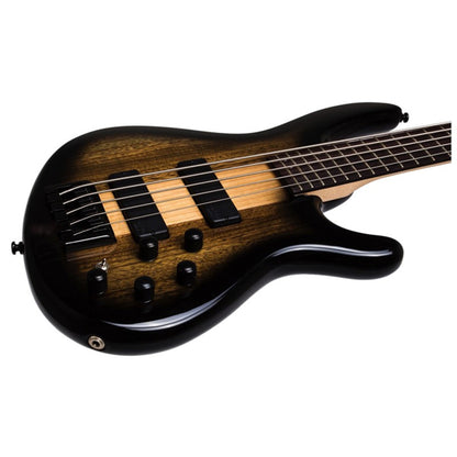 Cort C5 Plus ZBMH 5 String Electric Bass Guitar - Trans Black Burst (TBB)