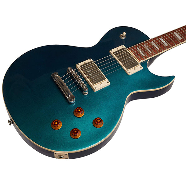Cort CR200 Mahogany Body Electric Guitar With Bag - Flip Blue (CR 200 FBL)