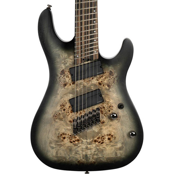CORT KX507MS 7 String Mahogany Body Macassar Ebony Electric Guitar With Bag - Star Dust Black (KX507 MS)