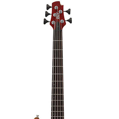 Cort A5 Plus FMMH 5 String Electric Bass Guitar - Open Pore Black Cherry (A5)