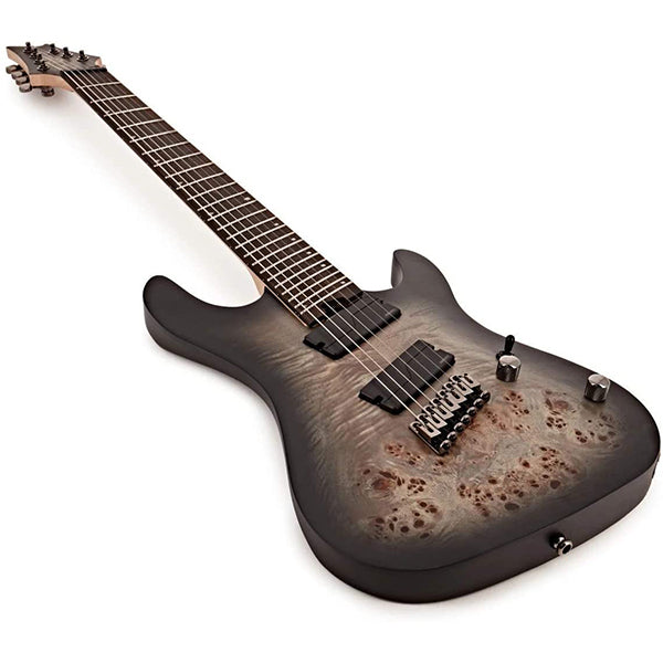 CORT KX507MS 7 String Mahogany Body Macassar Ebony Electric Guitar With Bag - Star Dust Black (KX507 MS)