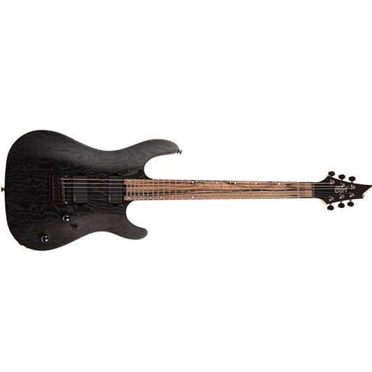 Cort KX500 Etched Mahogany Body Macassar Ebony Electric Guitar With Bag - Etched Black (KX 500)