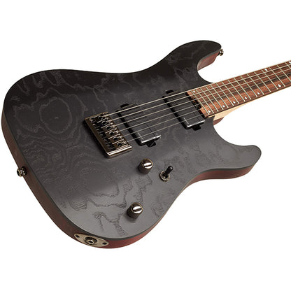 Cort KX500 Etched Mahogany Body Macassar Ebony Electric Guitar With Bag - Etched Black (KX 500)