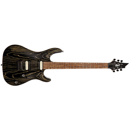 Cort KX300 Etched Mahogany Body Pau Ferro Electric Guitar With Bag - Etched Black Gold (KX 300)