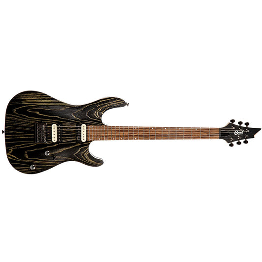 Cort KX300 Etched Mahogany Body Pau Ferro Electric Guitar With Bag - Etched Black Gold (KX 300)