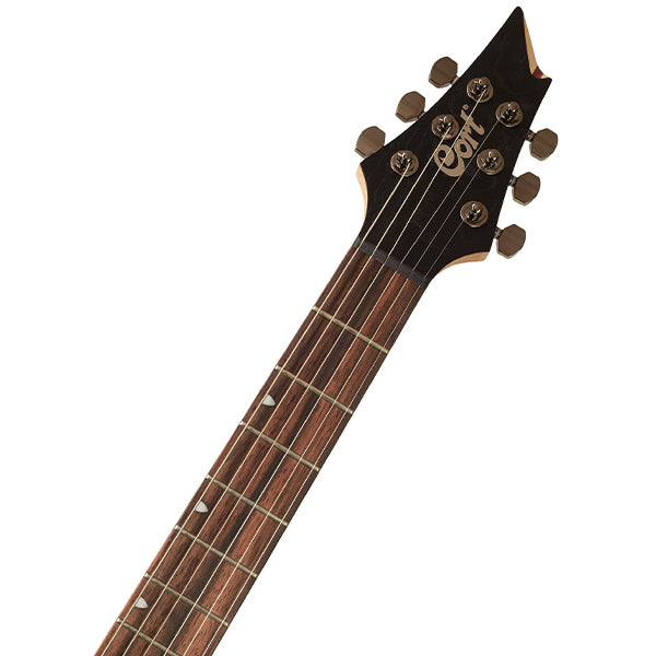 Cort KX500 Etched Mahogany Body Macassar Ebony Electric Guitar With Bag - Etched Black (KX 500)
