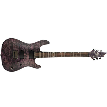 Cort KX500 Etched Mahogany Body Macassar Ebony Electric Guitar With Bag - Etched Deep Violet (KX 500)