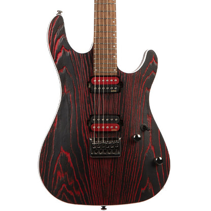 Cort KX300 Etched Mahogany Body Pau Ferro Electric Guitar With Bag - Etched Black Red (KX 300)
