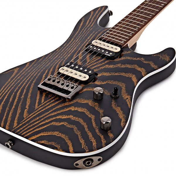 Cort KX300 Etched Mahogany Body Pau Ferro Electric Guitar With Bag - Etched Black Gold (KX 300)