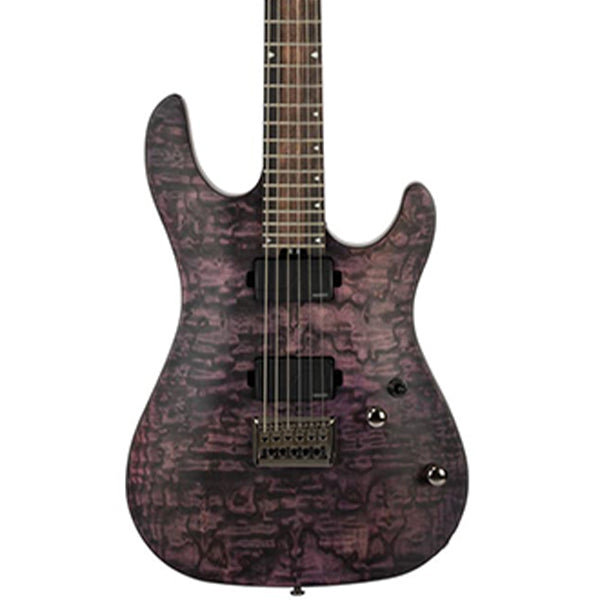 Cort KX500 Etched Mahogany Body Macassar Ebony Electric Guitar With Bag - Etched Deep Violet (KX 500)