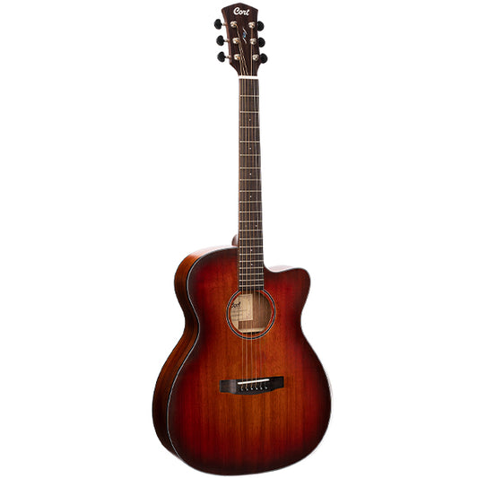Cort Core-GA Blackwood Grand Auditorium Acoustic Electric Guitar with Bag - Open Pore Light Burst (Core GA)
