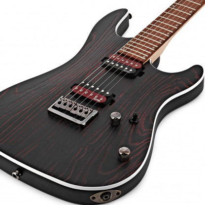 Cort KX300 Etched Mahogany Body Pau Ferro Electric Guitar With Bag - Etched Black Red (KX 300)