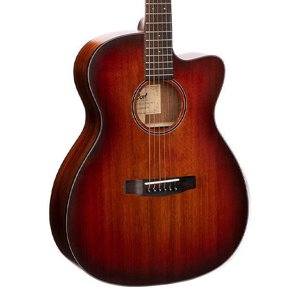 Cort Core-GA Blackwood Grand Auditorium Acoustic Electric Guitar with Bag - Open Pore Light Burst (Core GA)
