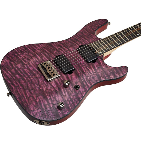 Cort KX500 Etched Mahogany Body Macassar Ebony Electric Guitar With Bag - Etched Deep Violet (KX 500)