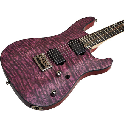 Cort KX500 Etched Mahogany Body Macassar Ebony Electric Guitar With Bag - Etched Deep Violet (KX 500)