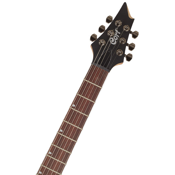 Cort KX300 Etched Mahogany Body Pau Ferro Electric Guitar With Bag - Etched Black Red (KX 300)