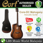 Cort Core-DC Mahogany Dreadnought Full Solid Acoustic Guitar With Case - Open Pore Black Burst (Core DC)