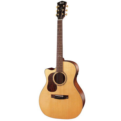 Cort Gold-A6 LH Left Handed Auditorium Full Solid Acoustic Guitar with Bag - Natural Glossy (Gold A6)