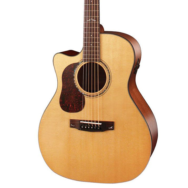 Cort Gold-A6 LH Left Handed Auditorium Full Solid Acoustic Guitar with Bag - Natural Glossy (Gold A6)
