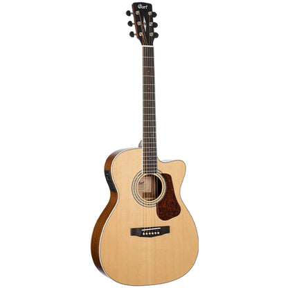 Cort L710F OM Solid Top Acoustic Electric Guitar with Bag - Natural Satin
