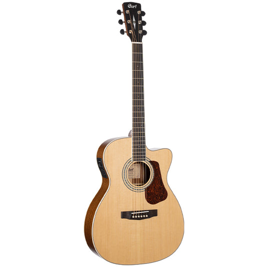 Cort L710F OM Solid Top Acoustic Electric Guitar with Bag - Natural Satin