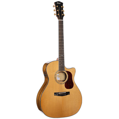 Cort Gold-A6 Bocote Auditorium Full Solid Acoustic Electric Guitar with Bag - Natural Glossy (Gold A6)