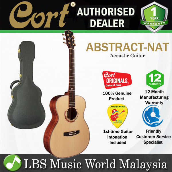 Cort Abstract Limited Orchestra Full Solid Acoustic Electric Guitar with Case - Natural