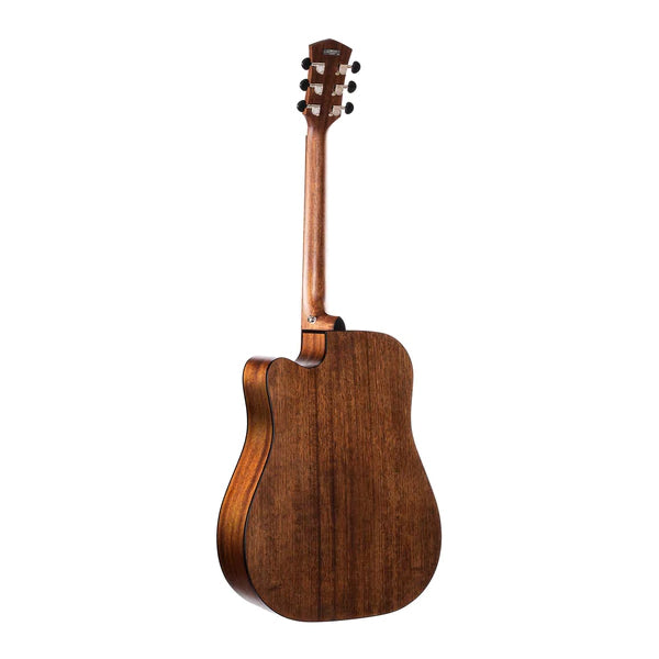 Cort Core-DC Mahogany Dreadnought Full Solid Acoustic Guitar With Case - Open Pore Black Burst (Core DC)
