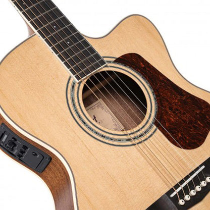 Cort L710F OM Solid Top Acoustic Electric Guitar with Bag - Natural Satin