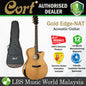 Cort Gold Edge LE Limited Edition Grand Auditorium Full Solid Acoustic Electric Guitar with Bag - Natural Glossy