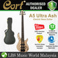 Cort A5 Ultra Ash 5 String Electric Bass Guitar Ash Top on Mahogany - Etched Natural Black