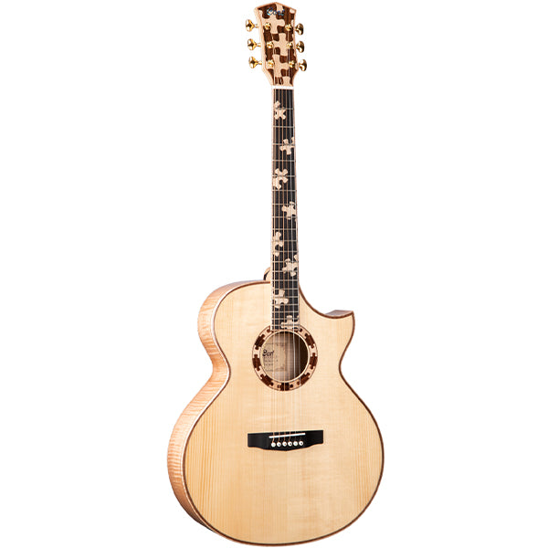 Cort Puzzle LE SFX Full Solid Acoustic Electric Guitar with Bag- Natural Glossy