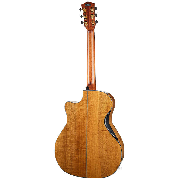 Cort Gold Edge LE Limited Edition Grand Auditorium Full Solid Acoustic Electric Guitar with Bag - Natural Glossy